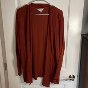 Lightweight flowy rust colored cardigan